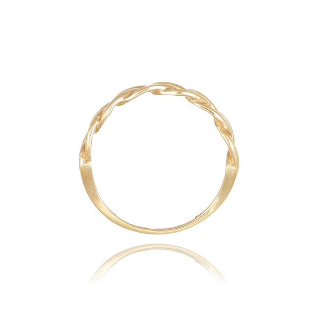 Elegante Gourmet Schakel Ring met Moderne Uitstraling