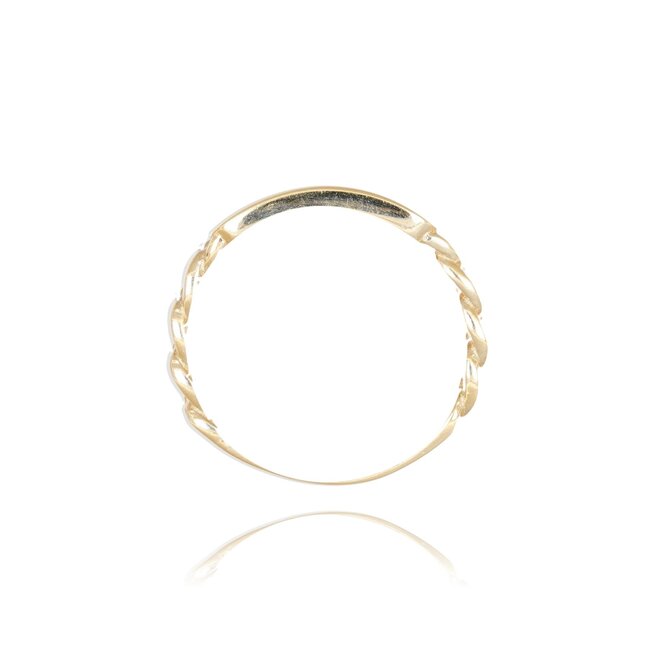 Stoere Graveer Ring met Schakel Details