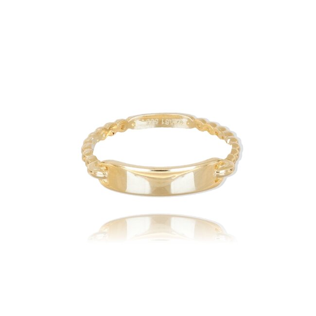 Elegante Graveer Ring met Minimalistisch Design