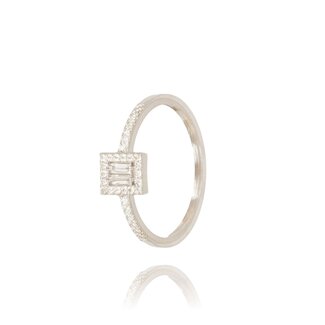 Witgouden Diamanten Ring 0.19ct