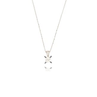 Goldmine Witgouden Solitaire Diamant Ketting