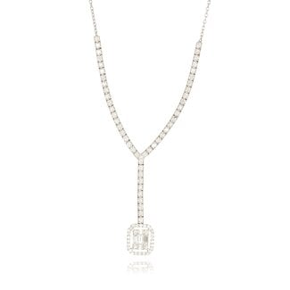 Goldmine Witgouden Diamanten Y-Ketting