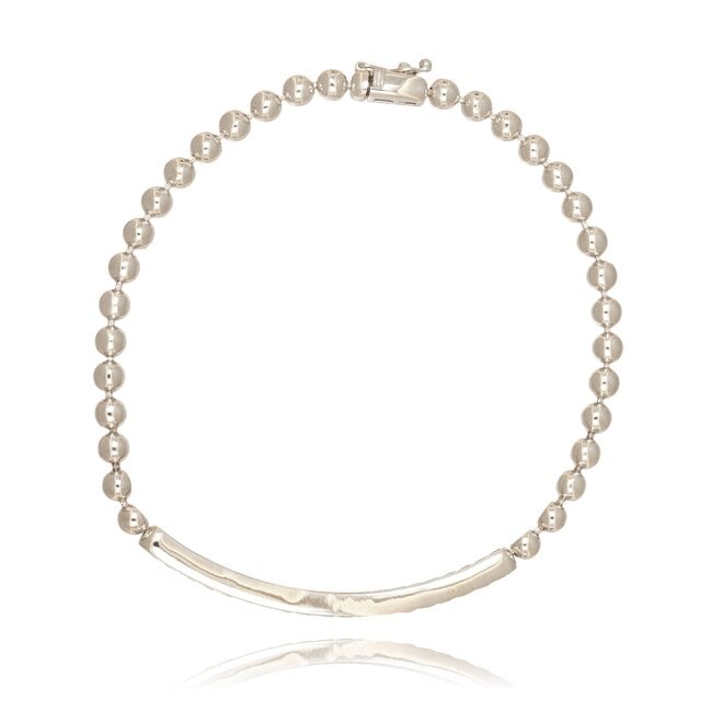 Goldmine Elegante witgouden armband met briljant diamanten en pavé-zetting van 0.86ct