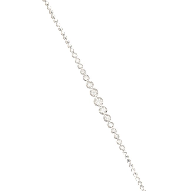 14k witgouden diamanten armband 18.5 cm