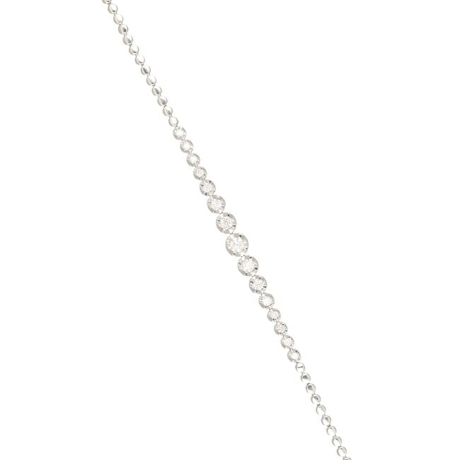 Goldmine Elegante witgouden armband met verlopende briljant diamanten van 0.40ct