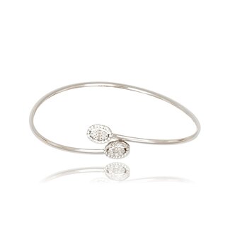 Open Witgouden Diamanten Armband 0.12ct