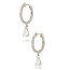 Witgouden diamanten hanger creolen