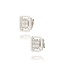 Witgouden baguette diamanten oorstekers