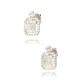 Witgouden diamanten oorstekers luxe