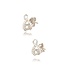 Witgouden diamanten infinity oorstekers