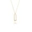 Gouden Ovale Ketting met Zirkonia