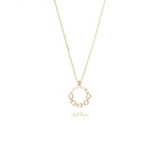 Elegante Cirkel Collier met Zirkonia Schakels