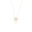 Gouden Bladeren Ketting met Zirkonia