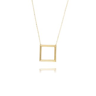 Minimalistische Vierkante Collier