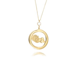 Gouden Baby Ketting Rond Design