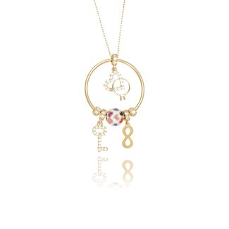 Gouden Bedel Ketting met Sleutel