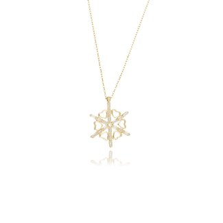 Sneeuwvlok Collier met Hartdetails