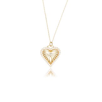 Gouden Hart Collier met Zirkonia