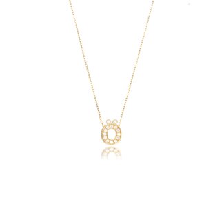 Letter Ö Collier met Zirkonia