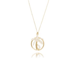 Palmboom Collier met Zirkonia