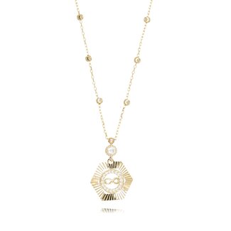 Infinity Hexagon Collier