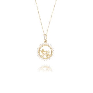Vlinder Bloem Collier