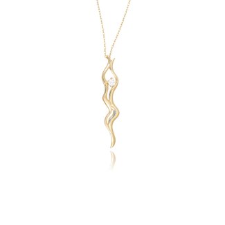 Golvend Zirkonia Collier