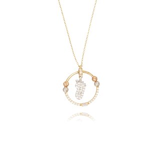 Babyvoetje Collier Driekleurig