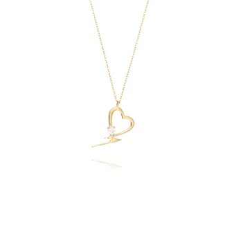 Gouden Hart Collier met Zirkonia