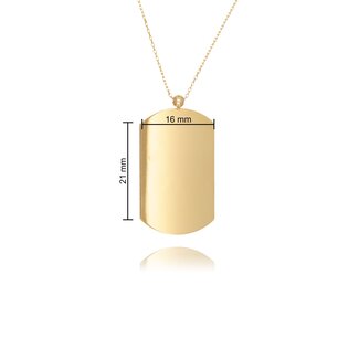 Gouden Dogtag Heren Collier