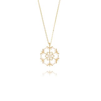 Gouden Sneeuwvlok Collier met Zirkonia