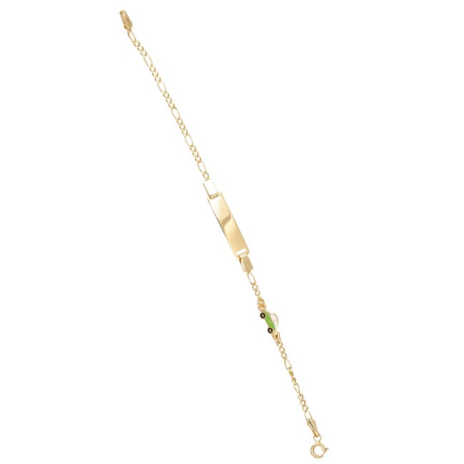 Goldmine 14 Karaat Gouden Kinderarmband met Naamplaatje
