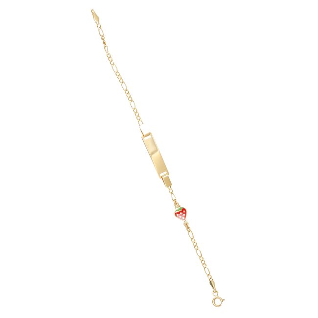 Goldmine 14 Karaat Gouden Kinderarmband met Naamplaatje