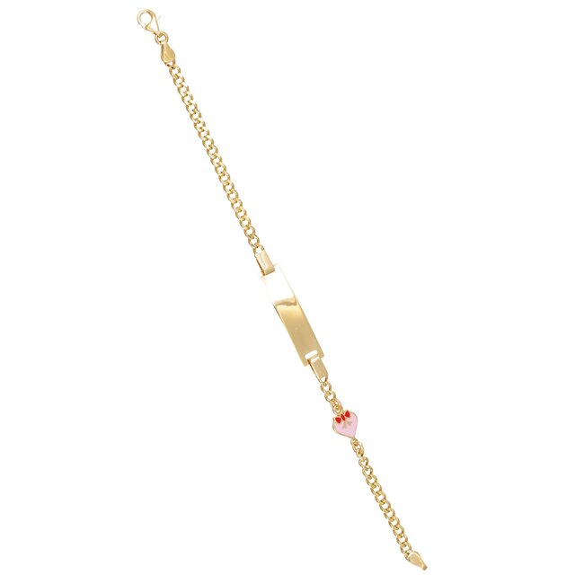 Goldmine 14 Karaat Gouden Kinderarmband met Naamplaatje