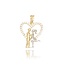 Liefdes hanger met hart en zirkonia
