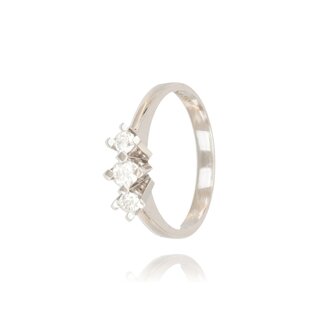 Goldmine Drie Stenen Diamanten Ring