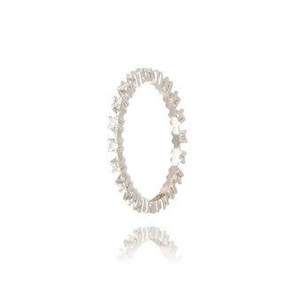 Witgouden Eternity Ring met Diamanten