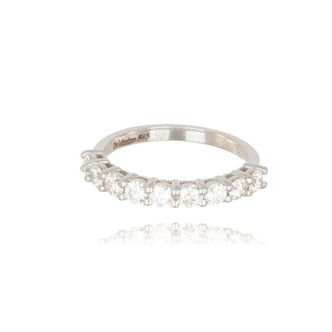 Witgouden rijring, 0,90 ct diamanten
