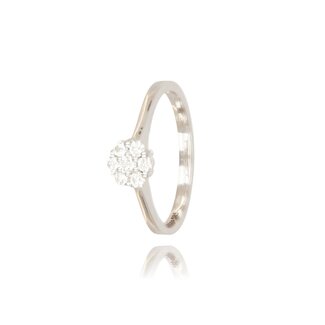 Bloem Cluster Diamanten Ring