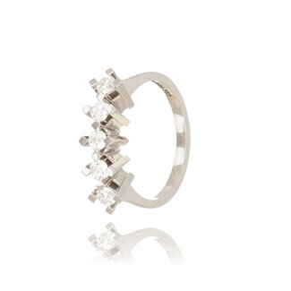 Vijfsteens Diamanten Ring