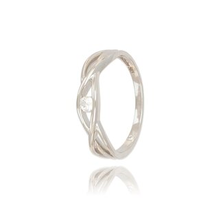 Witgouden Open Design Diamanten Ring