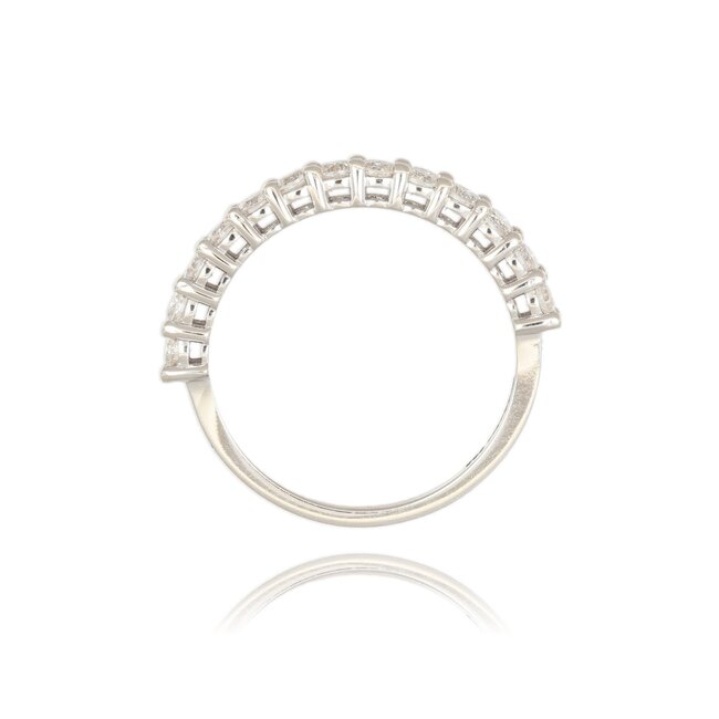 Elegante witgouden alliance ring met natuurlijke diamanten 0.70 karaat