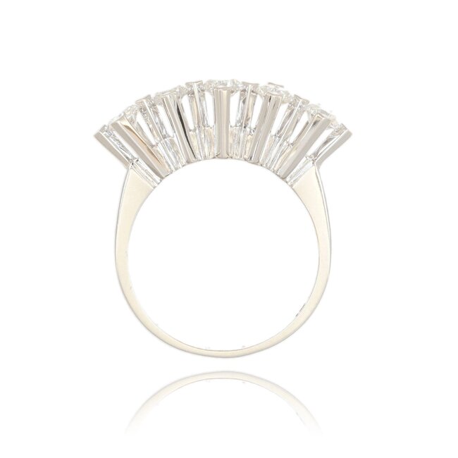 Exclusieve witgouden damesring met natuurlijke diamanten 1.00 karaat