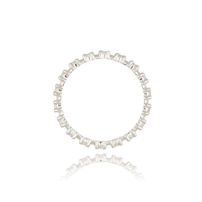Elegante witgouden eternity ring met 0.50 ct briljant diamanten