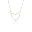 Witgouden Hart Ketting met Diamanten