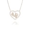 Witgouden Hart Ketting met Babyvoetjes