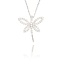 Witgouden Libelle Hanger met Diamanten
