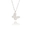 Witgouden Vlinder Hanger met Diamanten