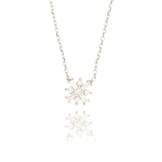 Sneeuwvlok Diamanten Collier Witgoud