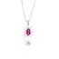 Robijn Diamant Collier Witgoud